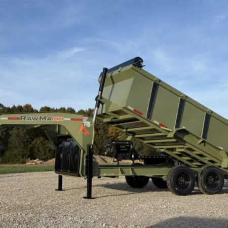 2026 RawMaxx 83X14 Gooseneck Dump Trailer 16K GVWR