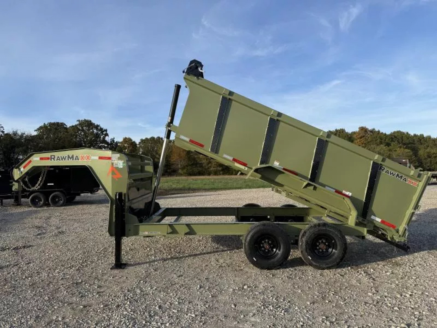 2026 RawMaxx 83X14 Gooseneck Dump Trailer 16K GVWR