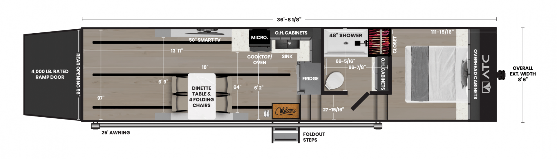 ATC PLA 700 Aluminum Gooseneck Toy Hauler