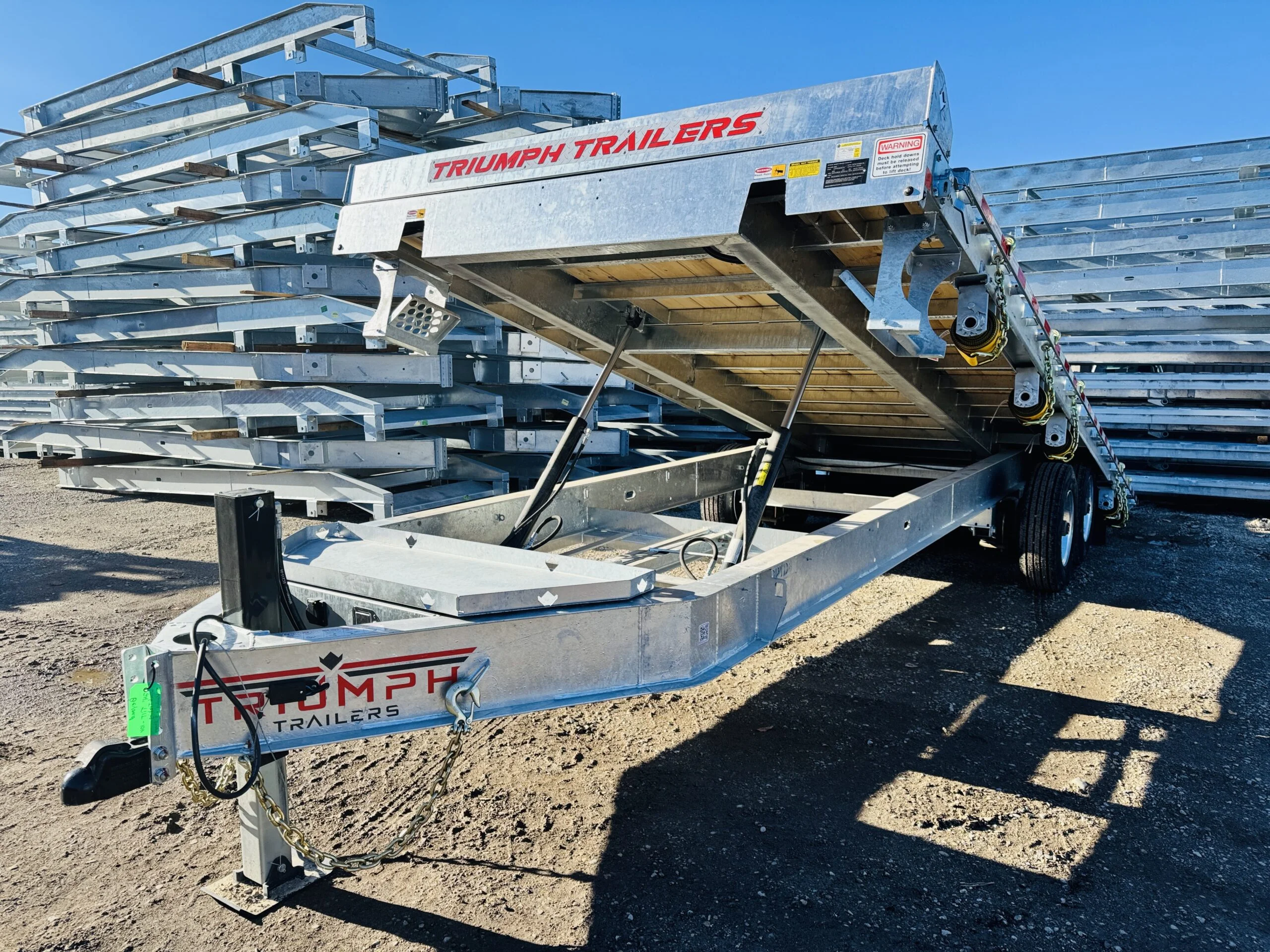 24 Foot Galvanized Power Tilt Deckover Trailer
