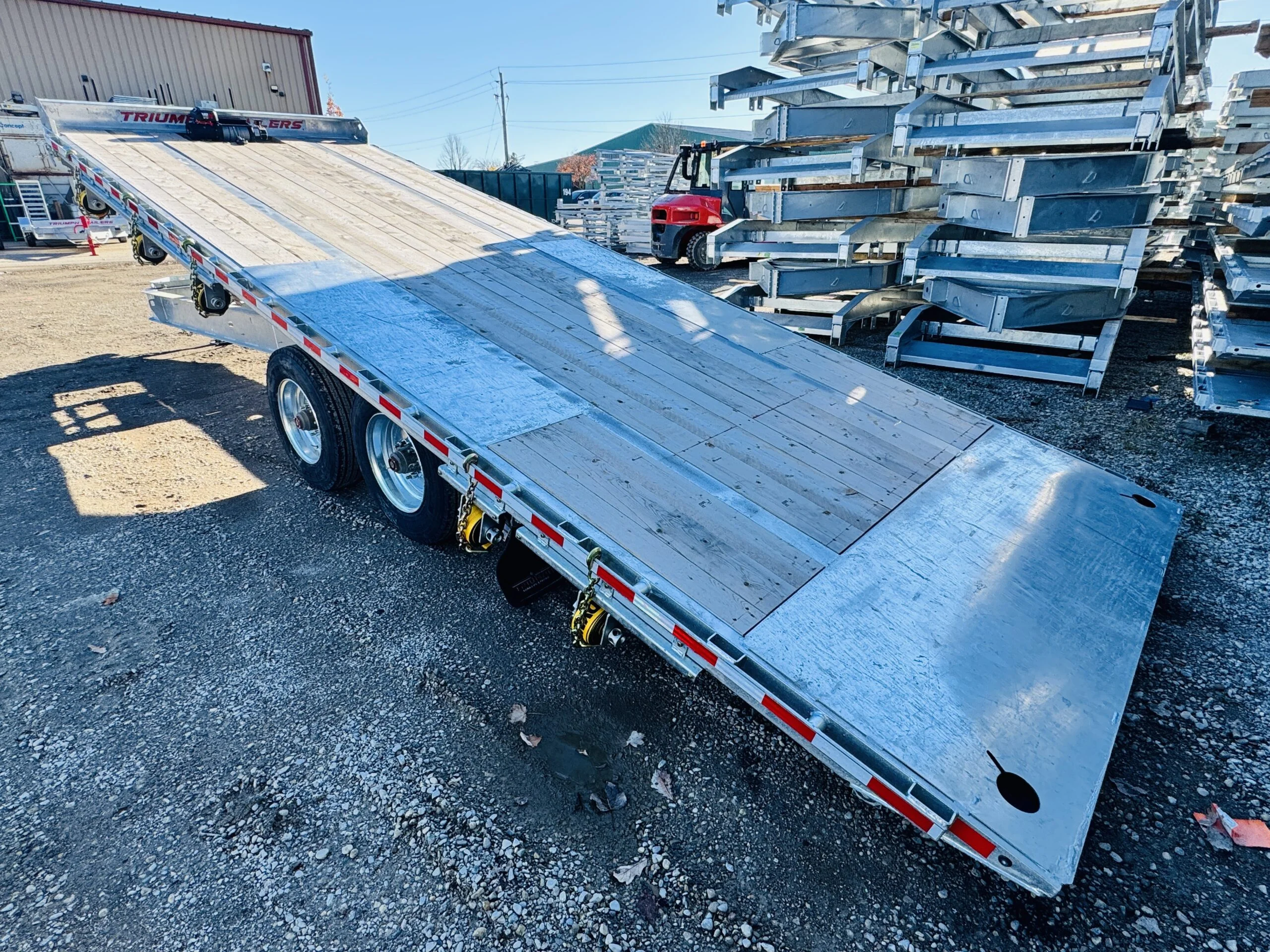 24 Foot Galvanized Power Tilt Deckover Trailer