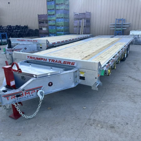 25 Foot Galvanized Deckover Trailer Full Width Ramps