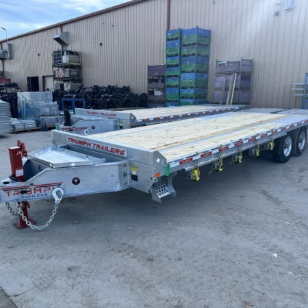 25 Foot Galvanized Deckover Trailer Full Width Ramps