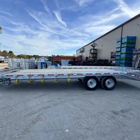 25 Foot Galvanized Deckover Trailer Full Width Ramps