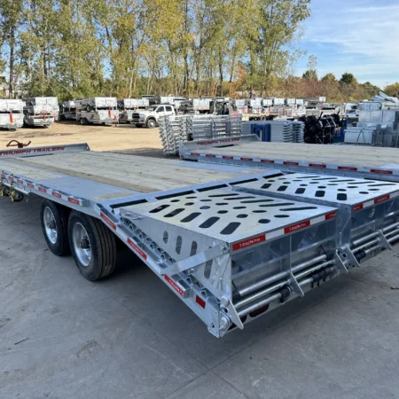 25 Foot Galvanized Deckover Trailer Full Width Ramps