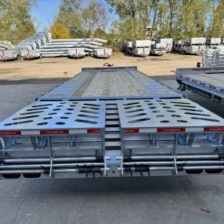 25 Foot Galvanized Deckover Trailer Full Width Ramps