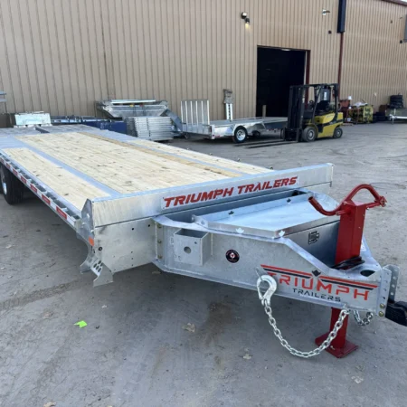 25 Foot Galvanized Deckover Trailer Full Width Ramps