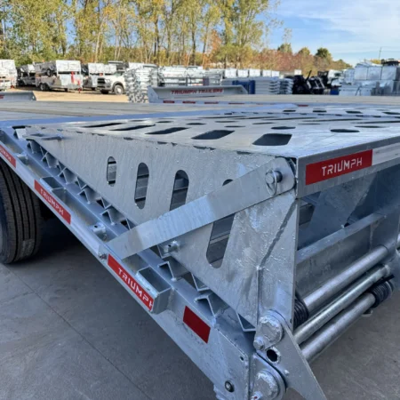 25 Foot Galvanized Deckover Trailer Full Width Ramps