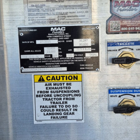 MAC Trailers 28ft Semi Dump Trailer