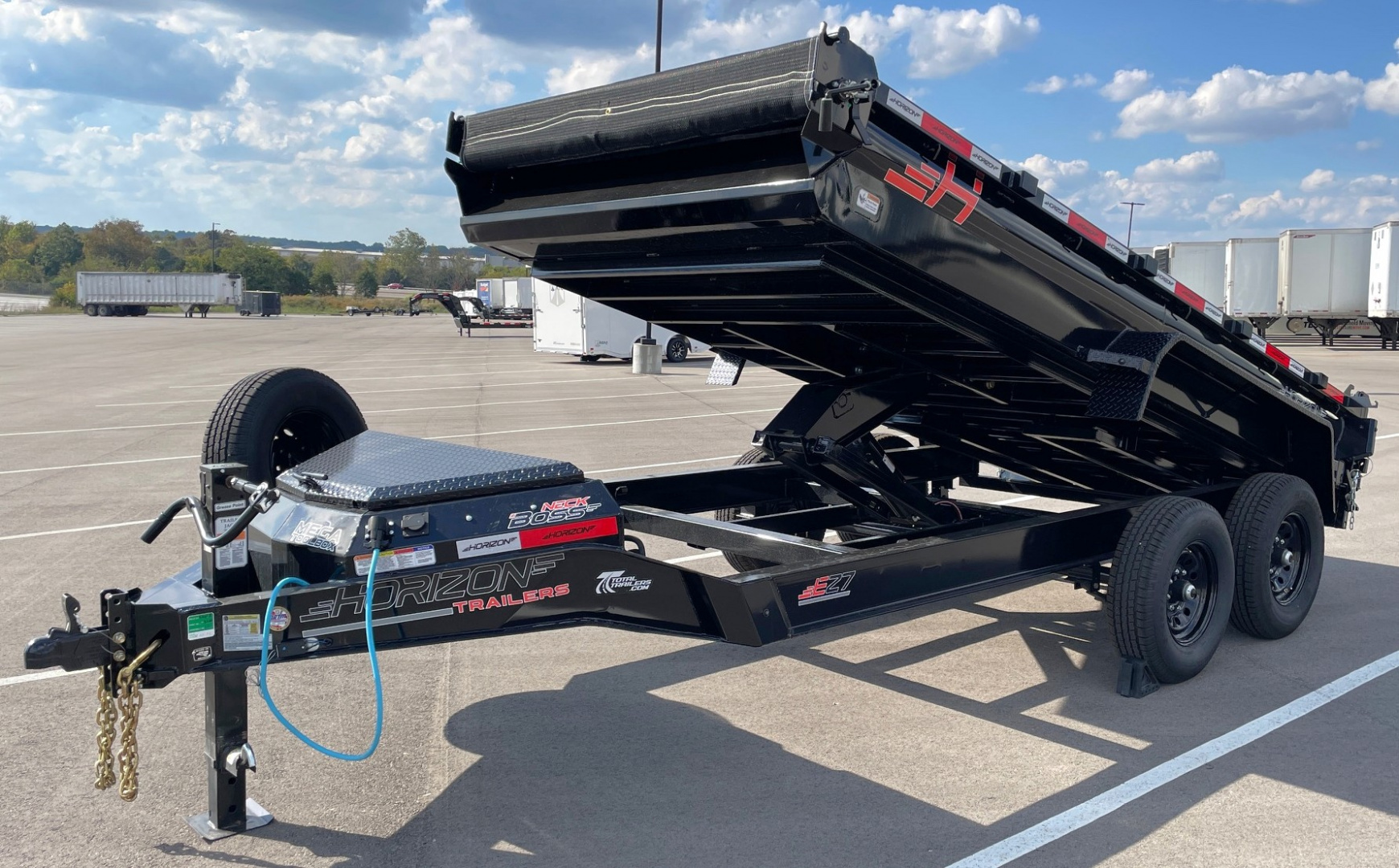Horizon 14x 83 EZ7 BLACK Dump Trailer 14k GVWR