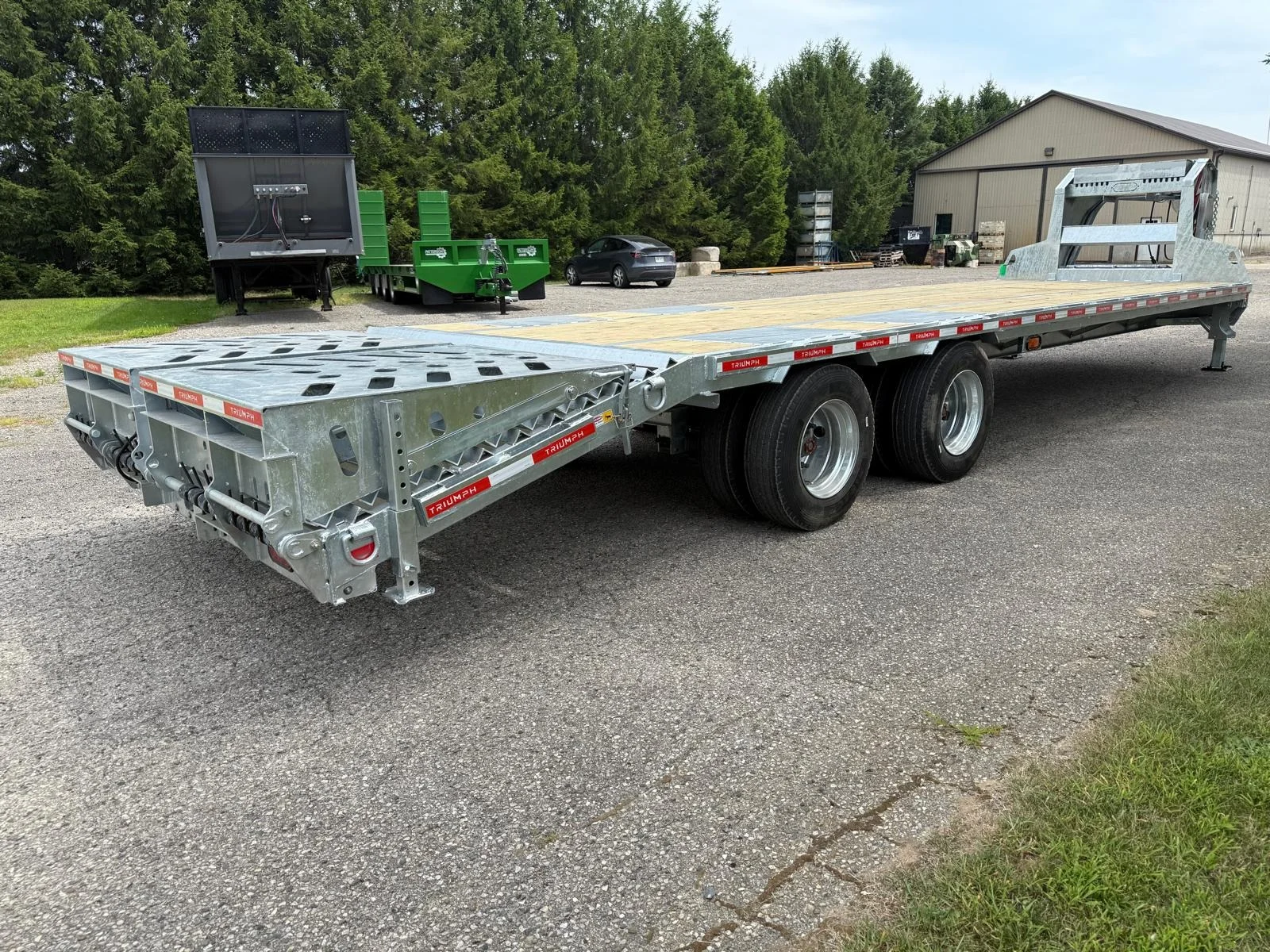 30ft Gooseneck Deckover Trailer 32k Galvanized 16 Ton