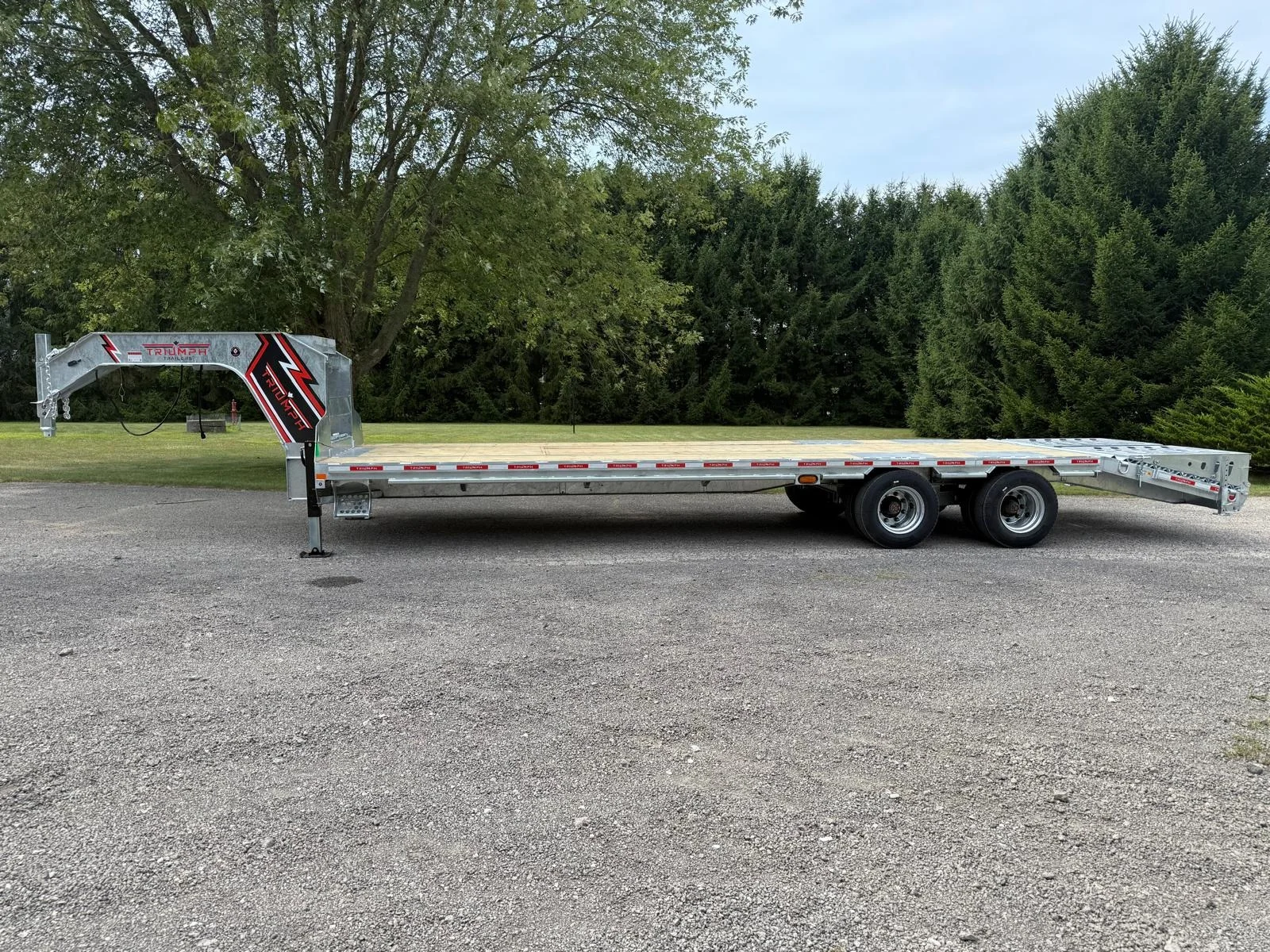 30ft Gooseneck Deckover Trailer 32k Galvanized 16 Ton